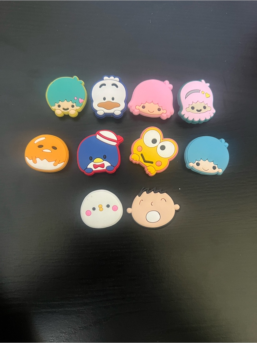 Assorted Cute Character Shoe Charms in Pink, Blue, Green, Yellow & More